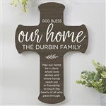 24290 - God Bless Our Home Personalized Wall Cross