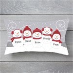 21535 - Snowman Family Personalized Throw Pillow