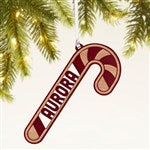 49077 - Candy Cane Personalized Wood Ornament