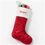 54710 - Cozy Quilt Christmas Embroidered Stocking