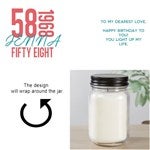 47225 - Timeless Birthday Personalized Farmhouse Candle Jar