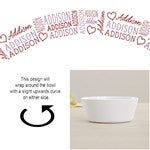 50579 - Repeating Name Heart Personalized Kids Dinnerware