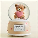 50914 - A Beary Special Message Personalized Teddy Bear Snow Globe 