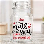 51927 - Nuts About You Personalized Candy Jar