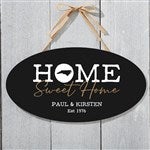 40221 - Home Sweet Home Personalized State Oval Wood Sign