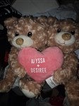 40427 - Romantic Personalized Hugging Bears with Pink Heart