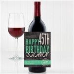 15177 - Vintage Age Personalized Birthday Wine Bottle Label