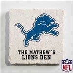 34618 - NFL Detroit Lions Personalized Tumbled Stone Coaster Set