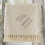 13803 - Wedded Pair Wedding & Anniversary Personalized Afghan