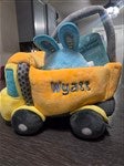 26153 - Construction Truck Embroidered Plush Easter Basket