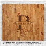 37516 - Lavish Last Name Personalized Butcher Block Cutting Board