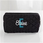 29594 - Playful Name Embroidered Quilted Cosmetic Bag