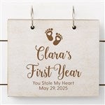 30048 - Babys First Year Personalized Wood Photo Album 