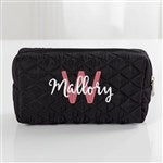 29594 - Playful Name Embroidered Quilted Cosmetic Bag