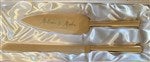41217 - Elegant Couple Engraved Gold Cake Knife & Server Set
