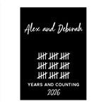 44760 - Anniversary Tally Personalized Greeting Card