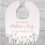 45848 - Floral First Mothers Day Personalized Baby Bib