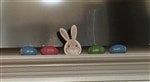 45683 - Watercolor Bunny and Chick Personalized Wooden Easter Egg & Bunny Shelf Decorations