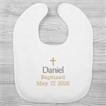 28211 - Christening Day Personalized Embroidered Baby Bib 