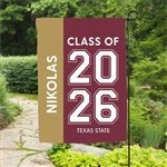 46781 - Collegiate Year Personalized Graduation Garden Flag