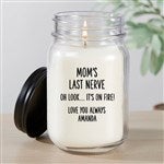 48869 - Last Nerve Personalized Mason Jar Candle