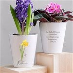 33691 - Birth Flower Personalized Mini Flower Pot