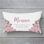 25445 - Floral Special Message Personalized Throw Pillow