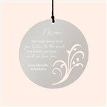 54134 - Love For Mom Personalized Flourish Heart Wind Chime
