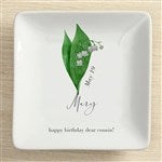 42964 - Birth Month Flower Personalized Ring Dish