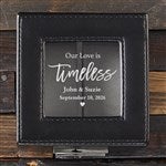 38647 - Our Love Is Timeless Personalized Vegan Leather Watch Box