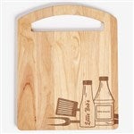 56246 - BBQ Personalized Rubberwood Cutting Board