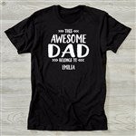 24708 - This Awesome Dad Belongs To Personalized Mens Shirts