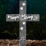 45347 - Paw Prints On My Heart Personalized Solar Outdoor Garden Stake