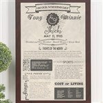 17964 - Personalized Anniversary Chronicle Canvas Print