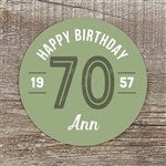27548 - Modern Birthday Personalized Paper Coasters