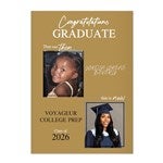 40547 - Then & Now Graduate Personalized Photo Graduation Greeting Card