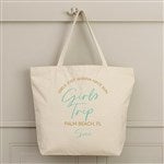 45621 - Girls Trip Personalized Canvas Tote Bags