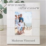 36090 - Latitude & Longitude Personalized Shiplap Frame