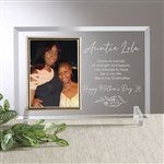 39749 - Floral Message For Mom Personalized Glass Frame
