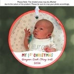 43136 - Bundle Of Joy Personalized First Christmas Photo Ornament