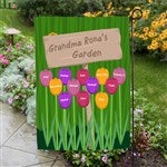 16581 - Grandmas Garden Personalized Garden Flag