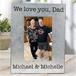 23544 - I Love Dad Galvanized Metal Picture Frame 