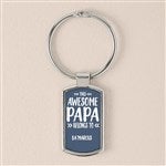 51878 - This Awesome Dad Belongs To Personalized Photo Charm Keychain