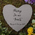 20617 - Memorial Expressions Personalized Heart Garden Stone
