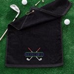 26457 - Crossed Clubs Embroidered Golf Towel