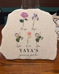 33698 - Birth Month Flower Personalized Standing Garden Stone