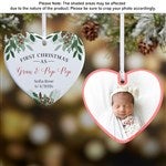 49278 - 1st Christmas As Grandparents Personalized Heart Ornament