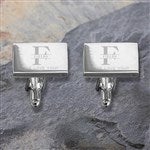 48148 - Lavish Last Name Personalized Silver Cufflinks