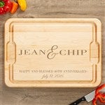 47319 - Eternal Love Personalized Hardwood Anniversary Cutting Board