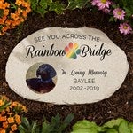 41428 - Rainbow Bridge Pet Memorial Personalized Flat Garden Stone